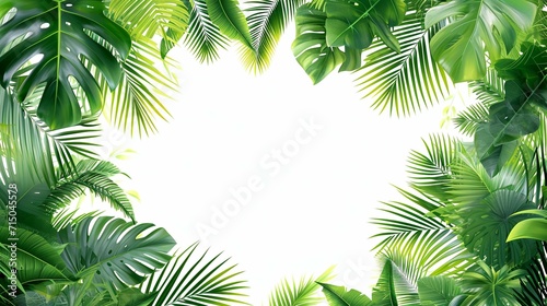 Palm Sunday banner with a decorative border of palm leaves and a central space for customized text.  Decorative palm leaf border banner