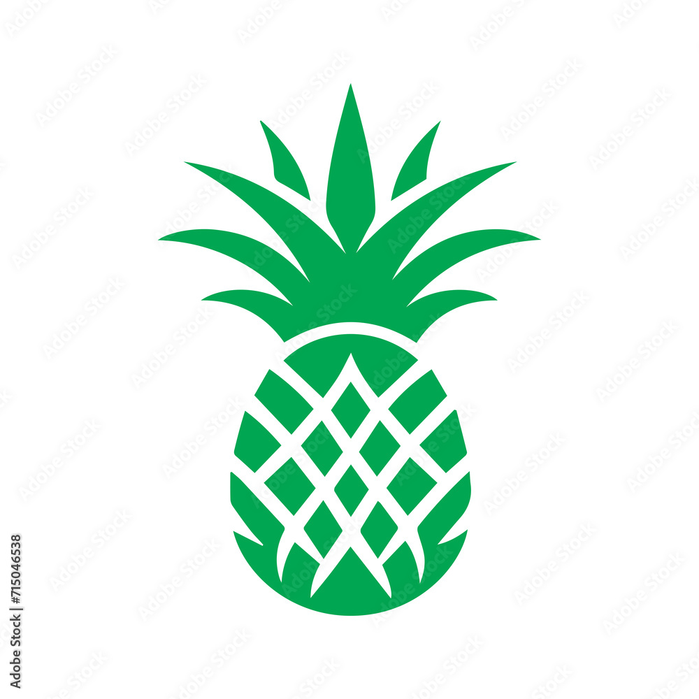 pineapple Tropical Fruit Vector Illustration. Pineapple with leaf icon. Symbol of food, sweet, exotic and summer, vitamin, healthy. Modern vector icon pineapple Tropical Fruit Vector Illustration. Pineapple with leaf icon. Symbol of food, sweet, exotic and summer, vitamin, healthy. Modern vector icon