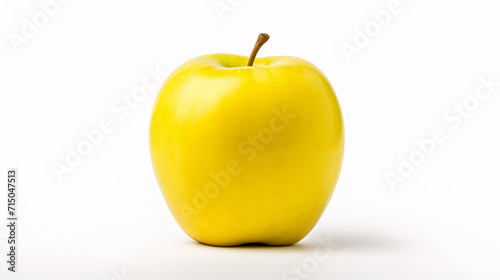 yellow Apple isolated on white background  clipping path  full depth of field