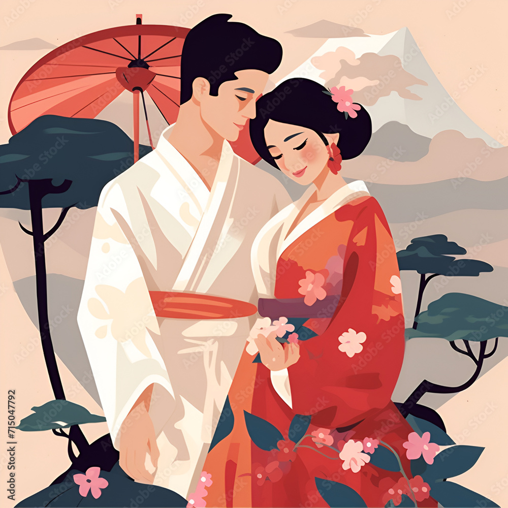 japanese geisha and japanese fan ilustration japanese geisha and japanese fan ilustration