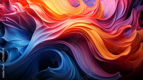 Vibrant colors flow in abstract wave pattern.