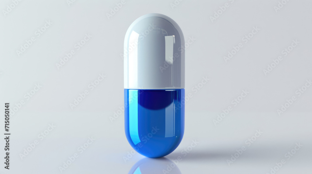 Close-up of a single capsule pill Close-up of a single capsule pill