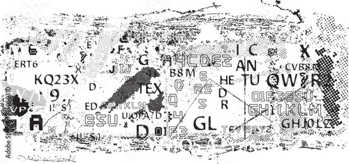 Glitch distorted grange shape . Noise grungy logo . Trendy defect error shapes . Glitched frame .Grunge textured . Distressed effect .Vector shapes