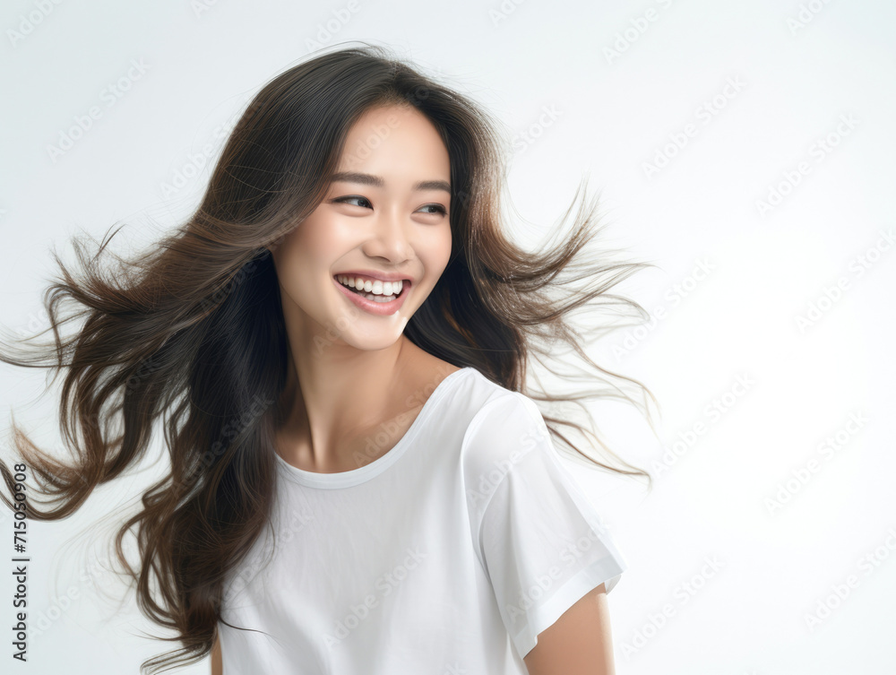 Young person happy women beauty portrait female smile Young person happy women beauty portrait female smile