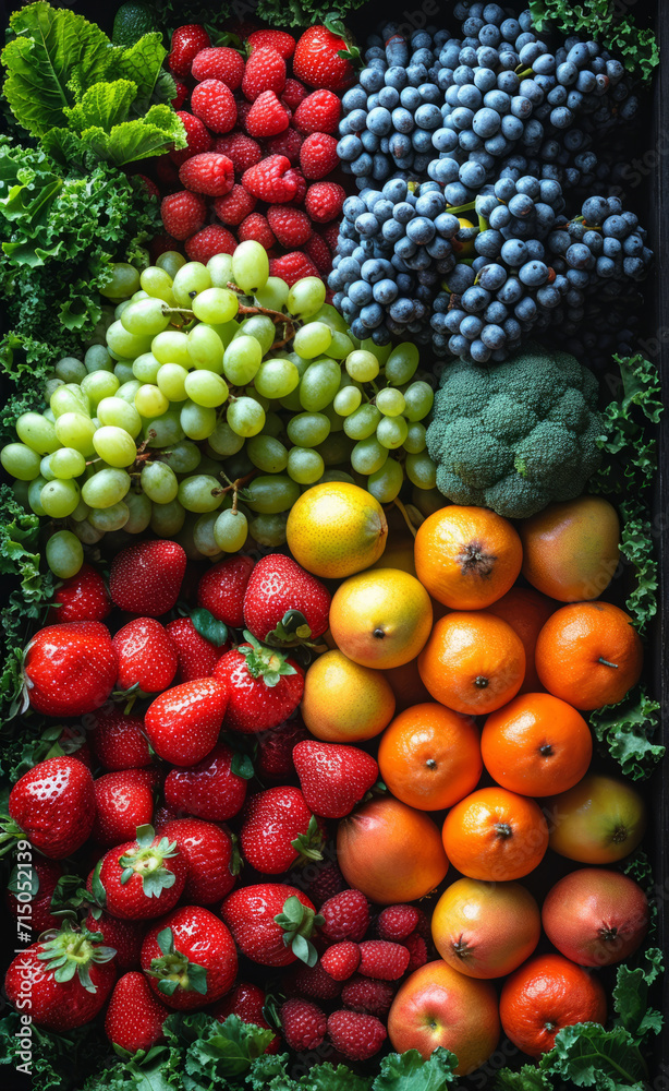 Assorted Fruits and Vegetables Packed in a Box Assorted Fruits and Vegetables Packed in a Box