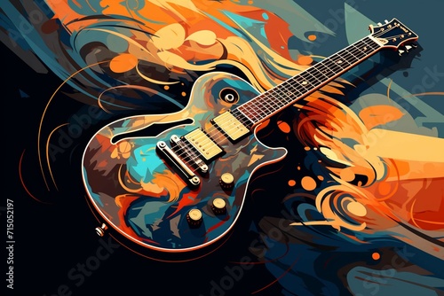 Digital illustration about guitar