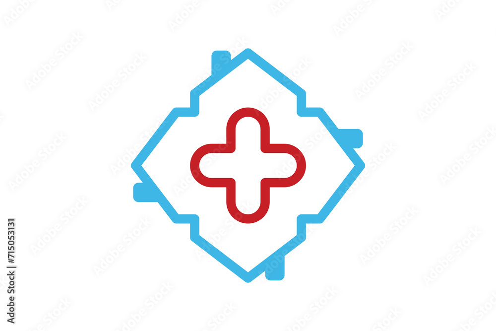 medical logo design with house logo concept premium vector medical logo design with house logo concept premium vector