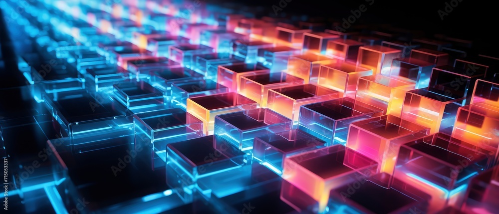 Vibrant Close-Up of Multicolored Computer Keyboard Vibrant Close-Up of Multicolored Computer Keyboard