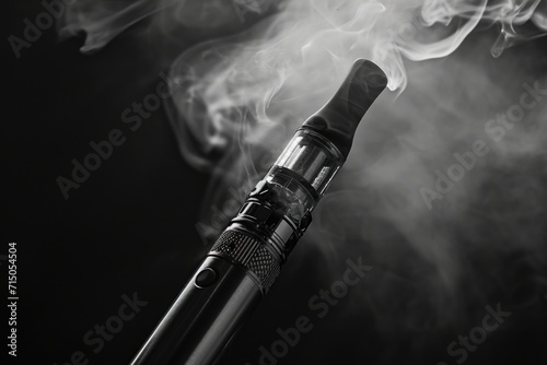 A detailed view of a cigarette with smoke billowing out. Perfect for illustrating the harmful effects of smoking or creating a smokey atmosphere in a creative project