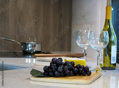 Wine and grapes in an RV