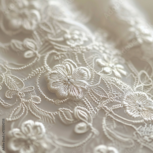 white lace on a white background