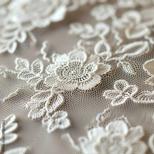white lace on a white background
