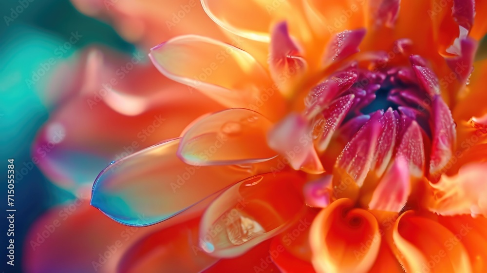 A detailed view of an orange flower with water droplets. This image captures the beauty and freshness of nature. Ideal for use in gardening, floral, or nature-related projects