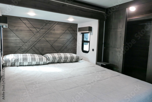 RV travel trailer slide-out bedroom