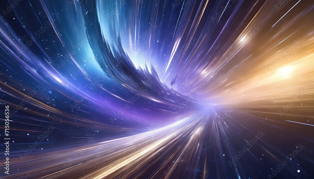 Futuristic light speed concept with vibrant hues, abstract lines, and cosmic patterns in a mesmerizing space warp backdrop Futuristic light speed concept with vibrant hues, abstract lines, and cosmic patterns in a mesmerizing space warp backdrop