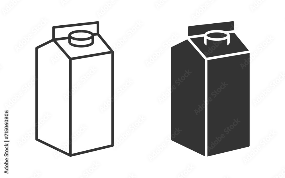 Milk package icon. Vector illustration