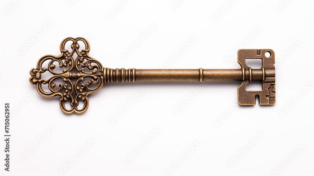 Skeleton key isolated on white background Skeleton key isolated on white background