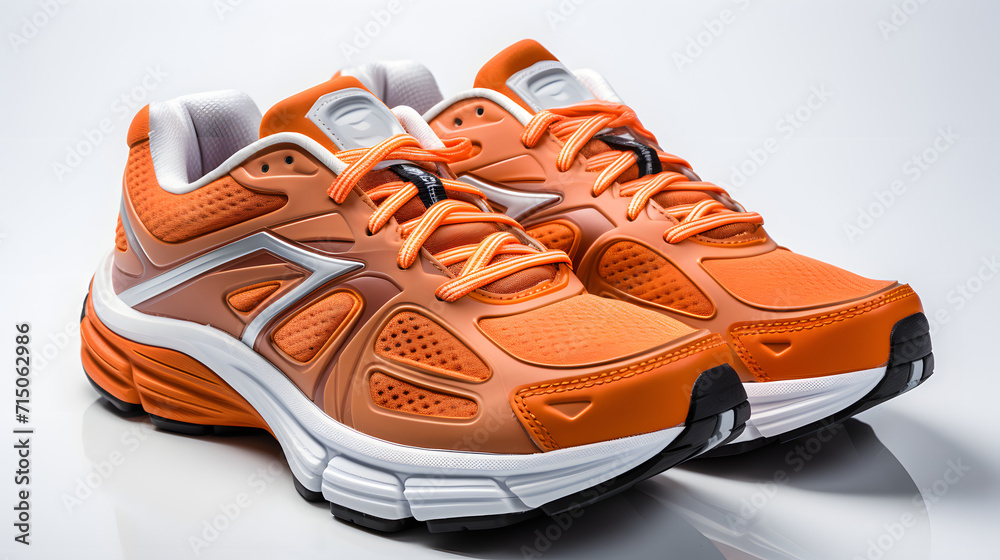 orange Running shoes isolated on white background
orange Running shoes isolated on white background