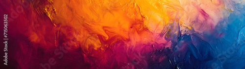 Abstract Painting, Rainbow of Colors Creates Vibrant and Expressive Artwork