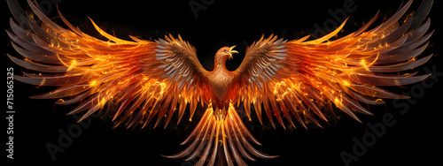 Golden Rebirth: The Phoenix's Immortal Blaze © Manuel