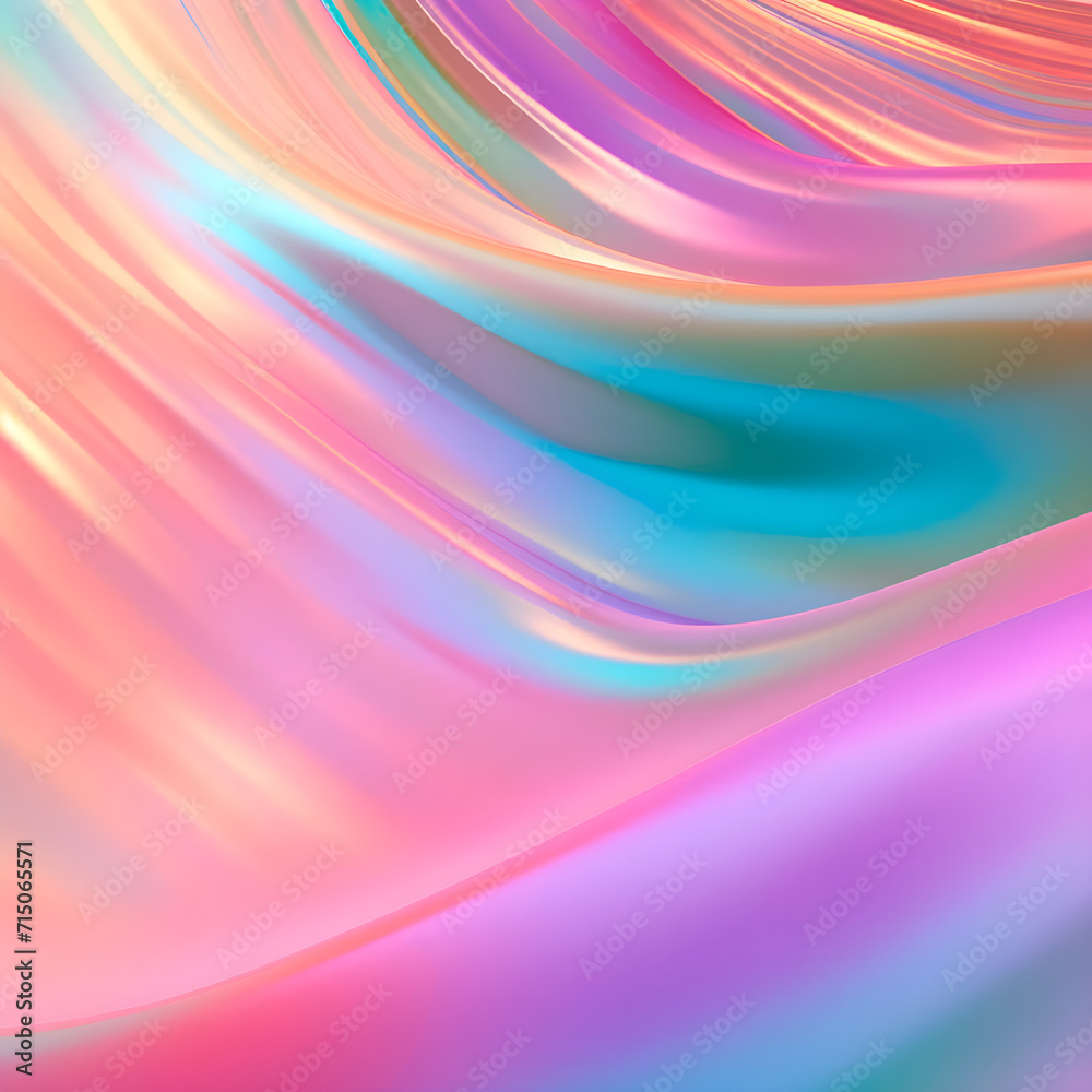 Obraz premium Colored waves with mirror effect