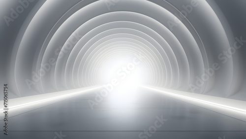 gray tunnel abstract light background with light 