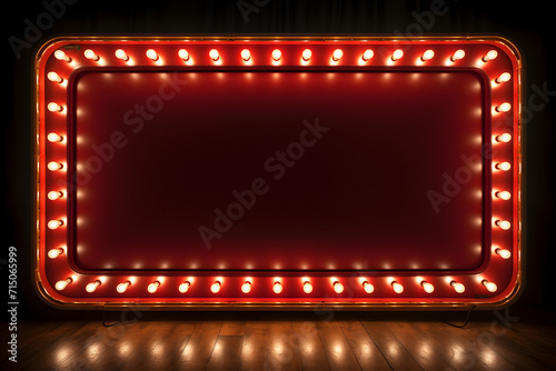 red light billboard frame template 