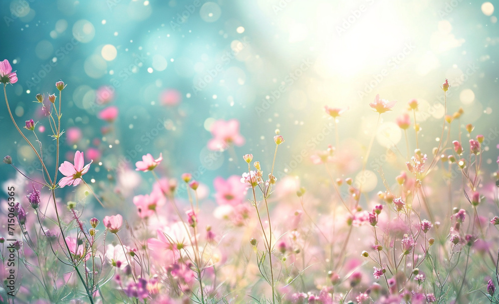 dreamy, spring meadow background