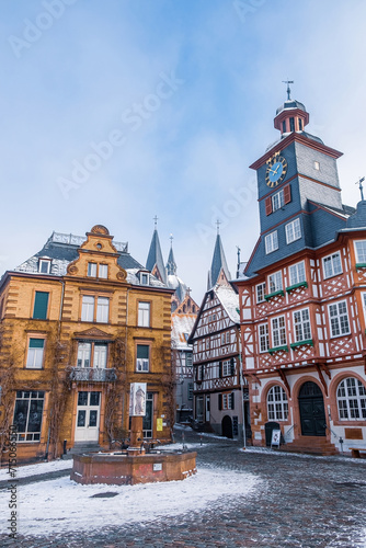 Old German town in the winter