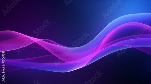 Patterned background, flowing neon waves of purple and blue colours.