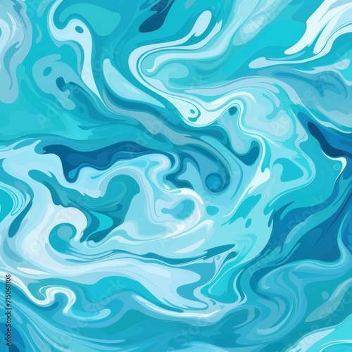 Aqua marble swirls pattern