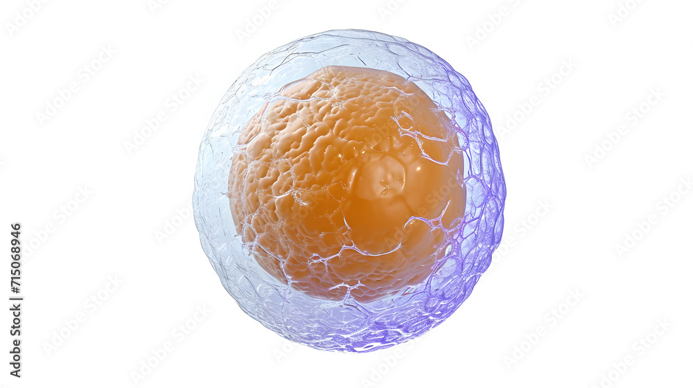 Human egg cell isolated on white background Human egg cell isolated on white background