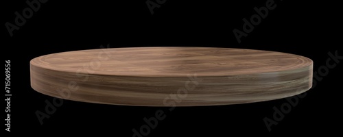 Realistic wooden textured podium isolated 3d render illustration