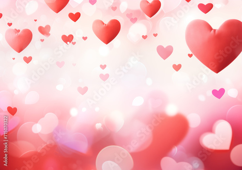 A valentine's day background with hearts floating in the air