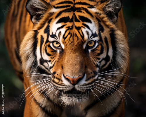 Close up portrait of a tiger in the natural habitat © Ion