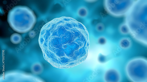 Illustration of cells in blue