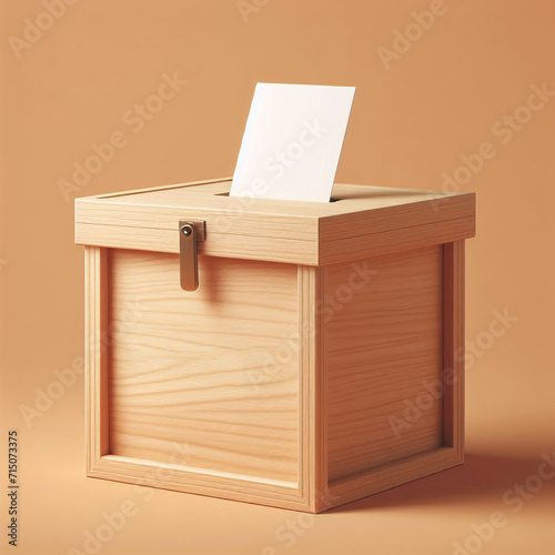 3D ballot box and voting card studio shot © Tim Bird