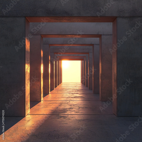 corridor in the building