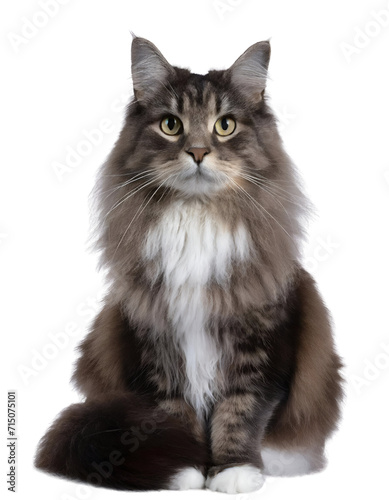 Beautiful long haired cat photo