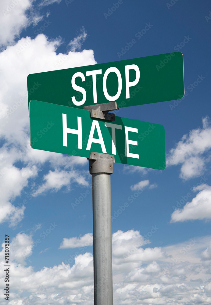 stop hate sign stop hate sign