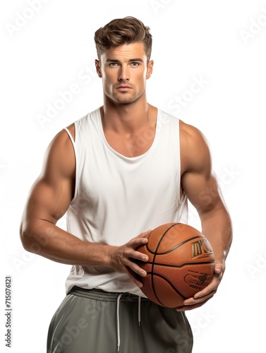 Dynamic Male Basketball Player on Court, AI Generated © VisualMarketplace