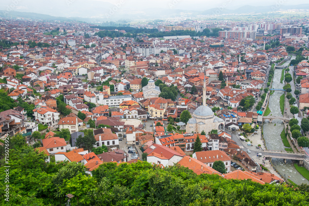 View over city of Prizren in Kosovo
