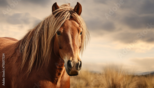 Portrait of a horse in his natural habitat