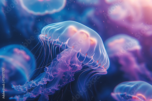 Jellyfish Swarm, Underwater Beauty, Marine Life