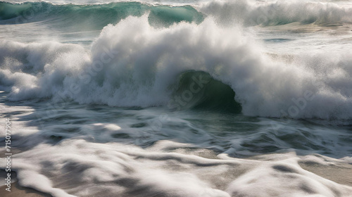 Oceanic Bliss: Foamy Waves Dancing in Harmony