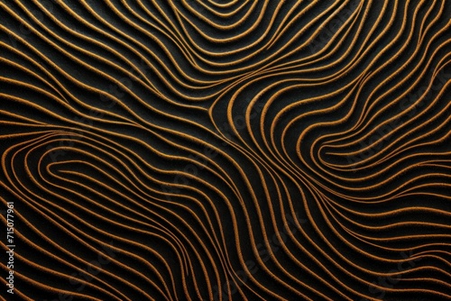 Gold soft lines, simple graphics, simple details, minimalist 2D carpet texture © Michael
