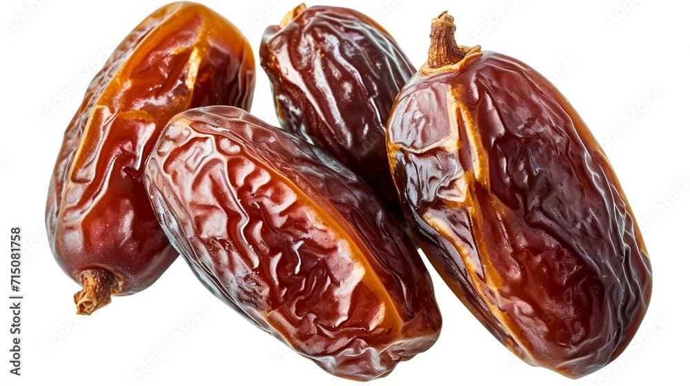 Date fruits isolated on a white background. Top view. Flat lay. Date fruits isolated on a white background. Top view. Flat lay.