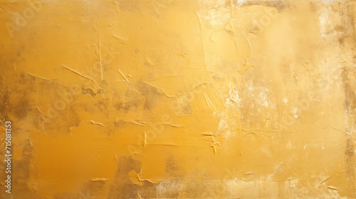 Mur vieux et abimé, dans les tons de couleurs jaune et doré. Usé, détérioré. Peinture. Fond et arrière-plan pour conception et création graphique.	