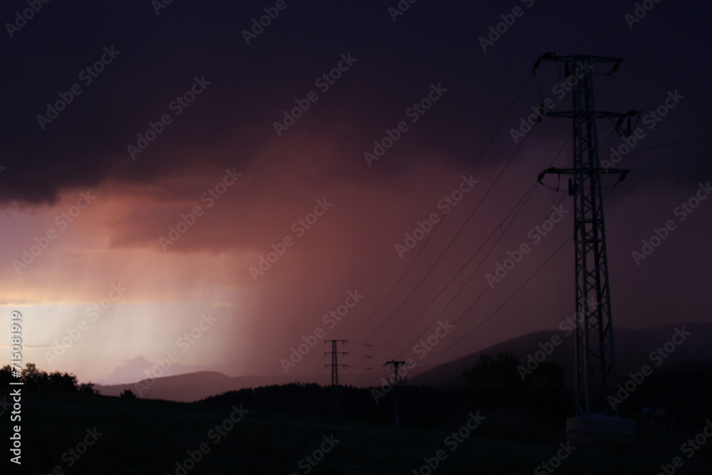 power line at sunset power line at sunset