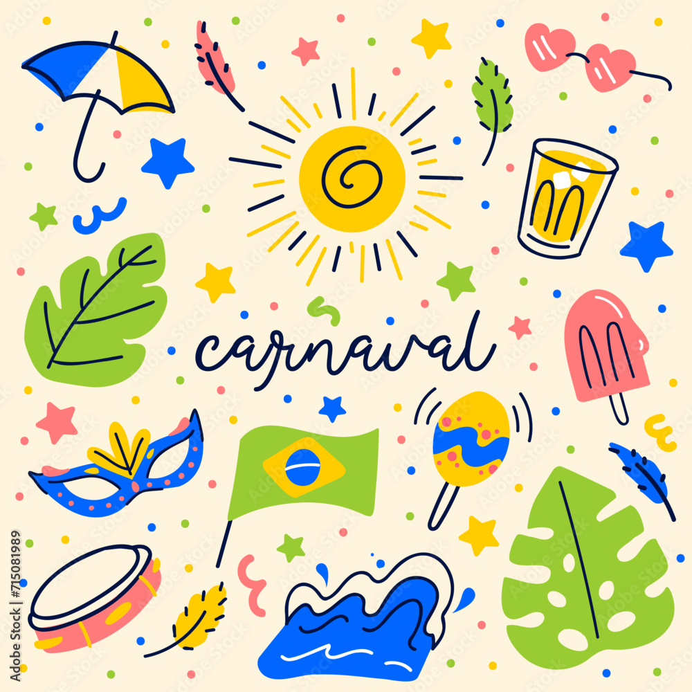 Brazilian Carnaval Icon Set